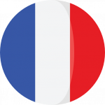 Round icon of French flag