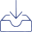 An icon of a drawer with an arrow pointing into it, representing something to download