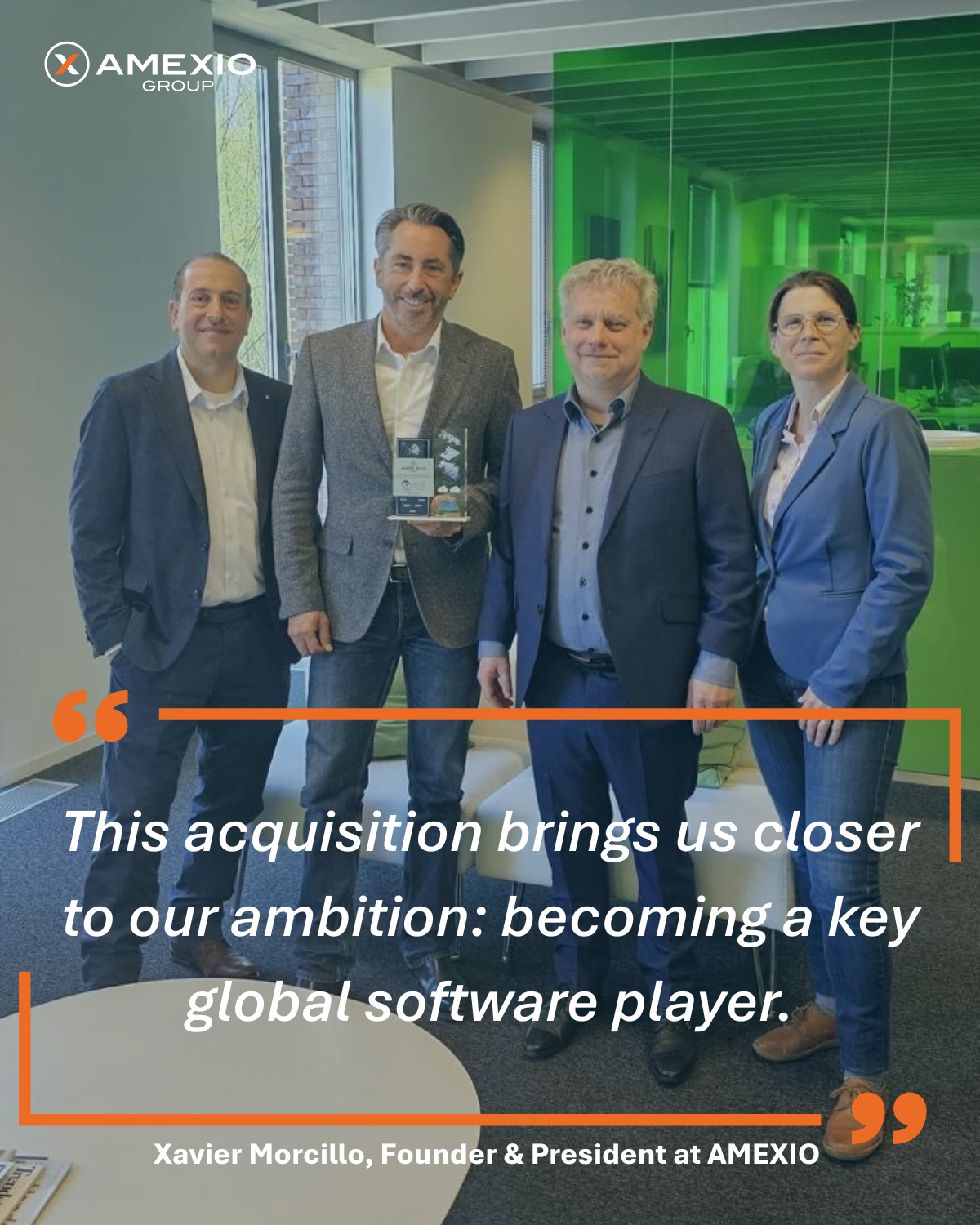 The board members of Amexio group and Xenit 