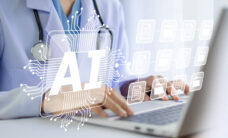 Doctor AI, artificial intelligence in modern medical technology and IOT automation. Doctor using AI document management concept.