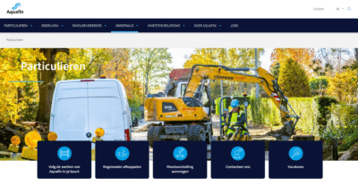 Homepage of Aquafin