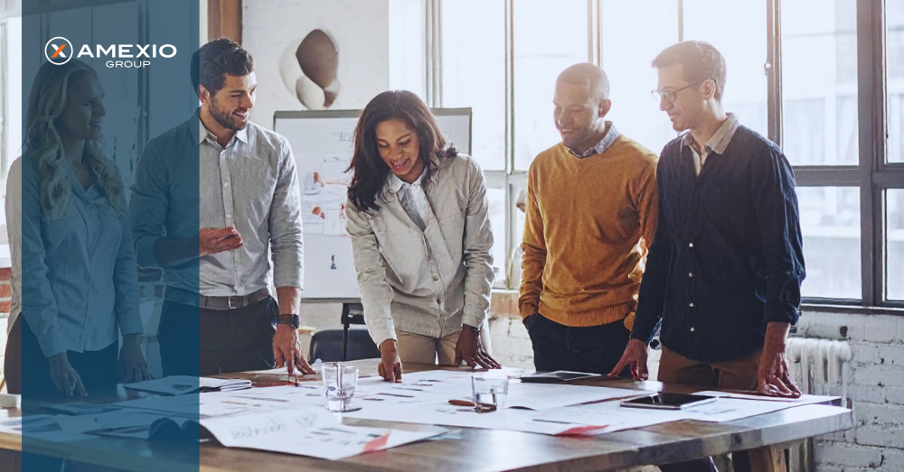 AMEXIO stockphoto Team people from North-America